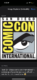 "San Diego Comic Con International" logo with a comic eye looking off, along with the furrowed brow hee hee hee