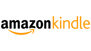 text amazon kindle appears over the underline smile amazon logo