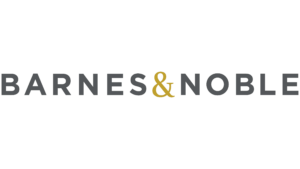 text BARNES and NOBLE, the & sign in a brown and yellow color.